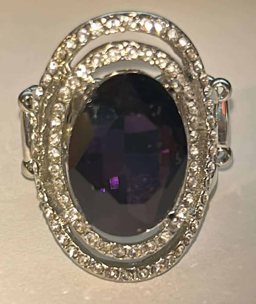 Purple Silver Ring