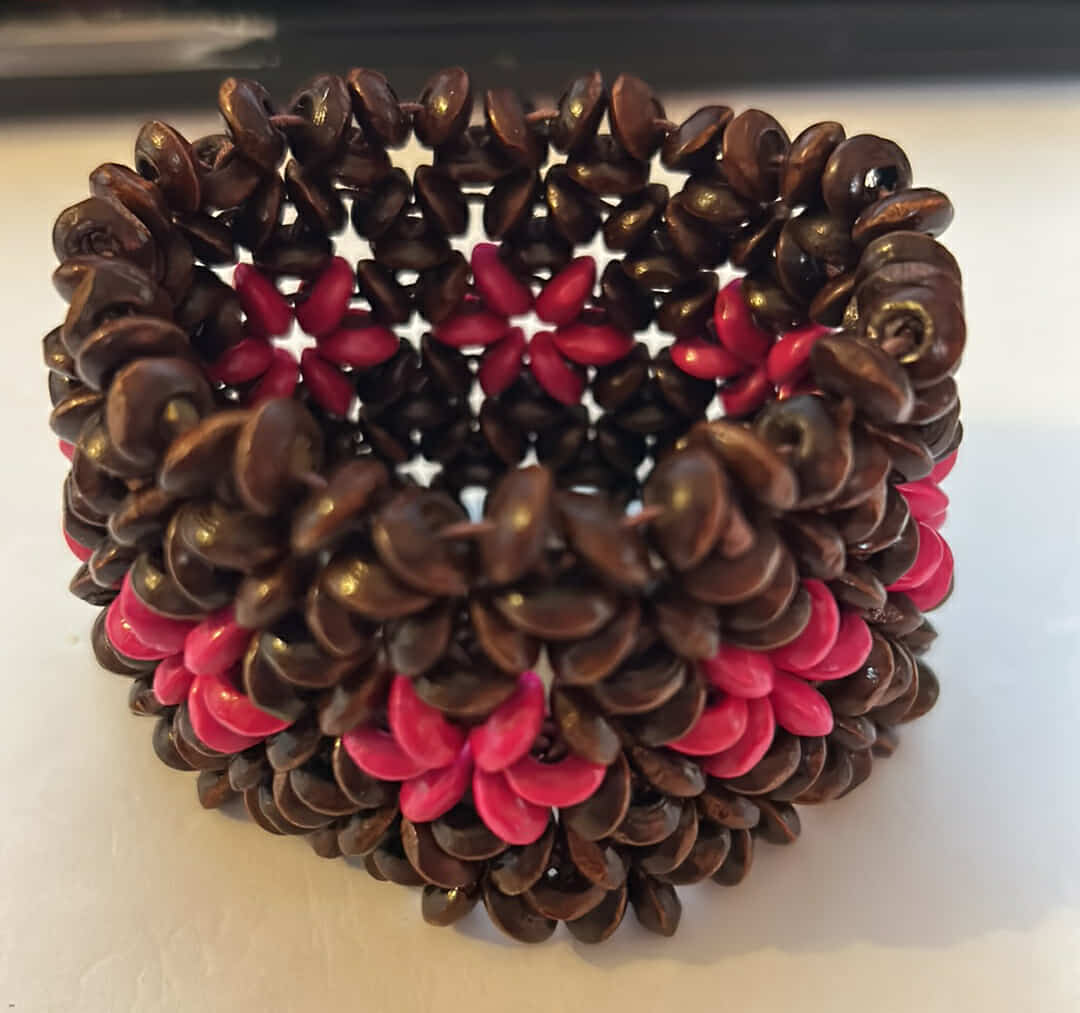 Brown and Fuchsia Bracelet