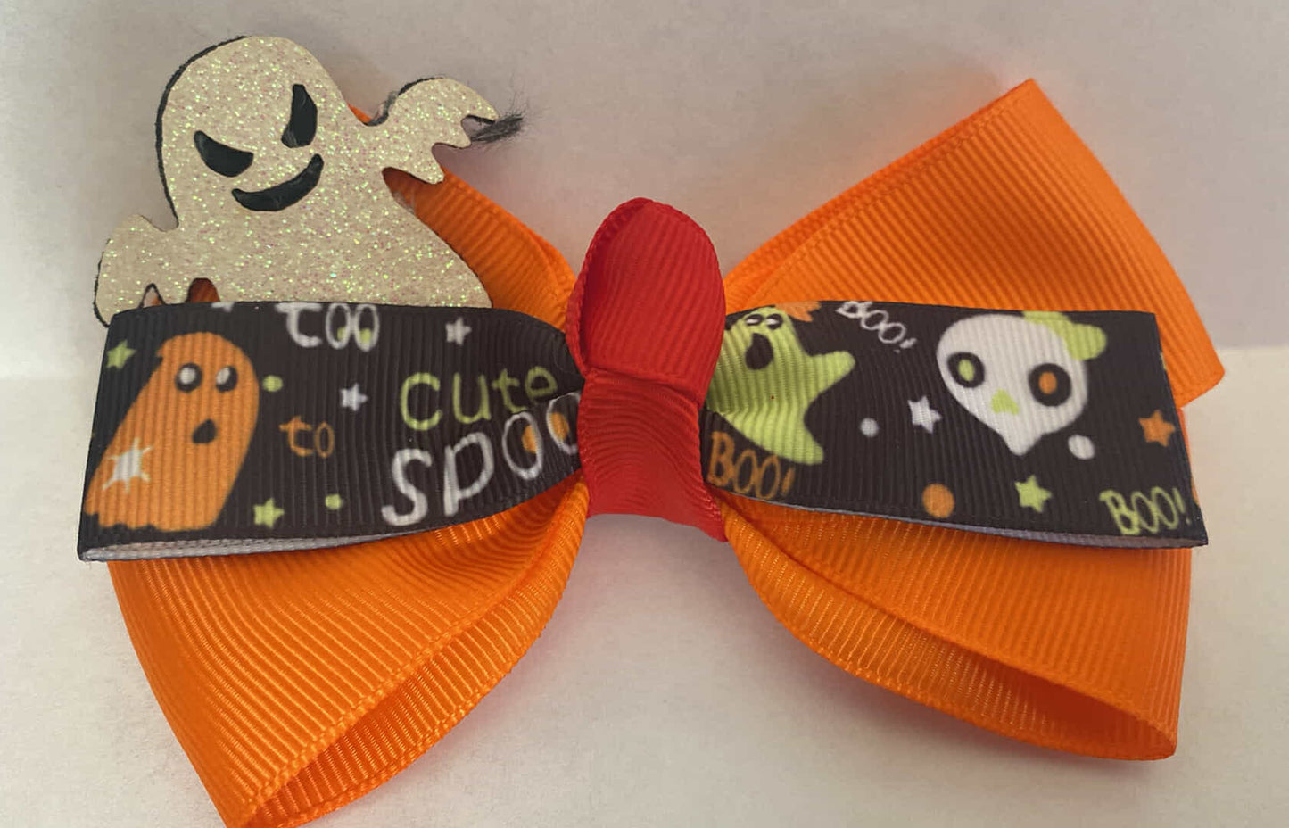 Orange Halloween Hair Bow