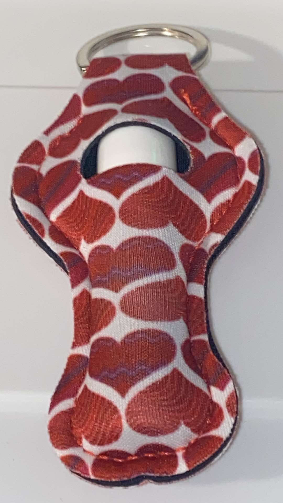 Red Heart Holder KeyChain ( Chapstick included )
