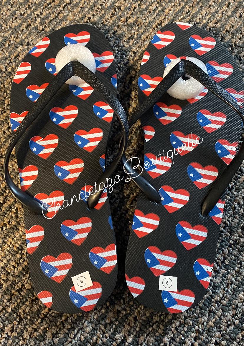 Puerto Rico Heart Flip Flop-