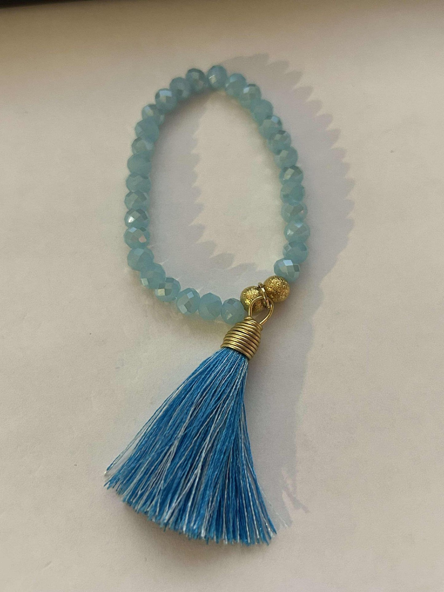 Blue Tassel Bracelet