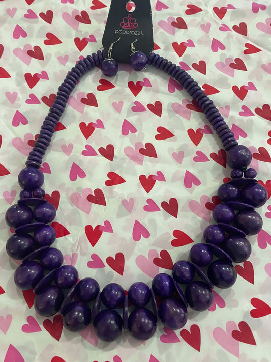 Purple Necklace Set