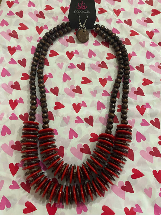 Red and Brown Necklace