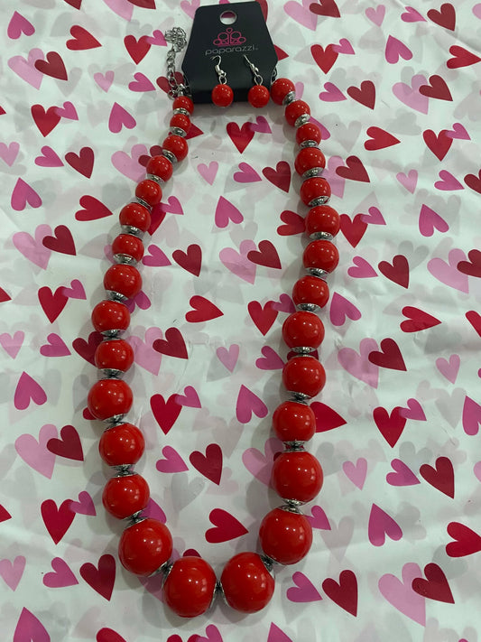 Red Necklace Set