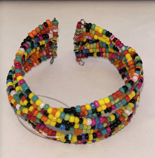 Multi Beaded Cuff Bracelet