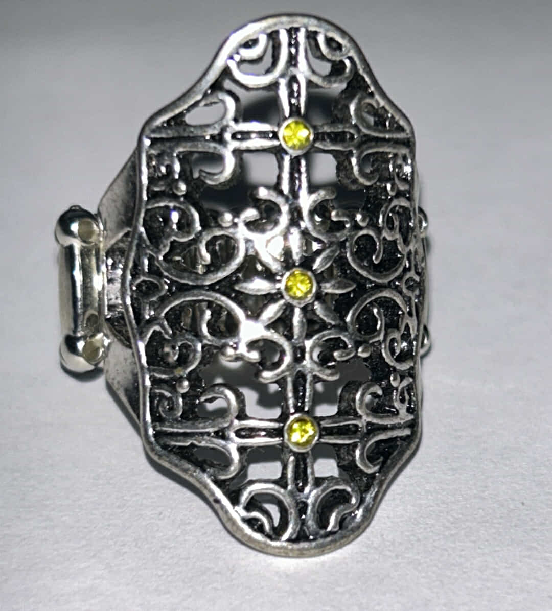 Silver & Yellow Stretch Ring