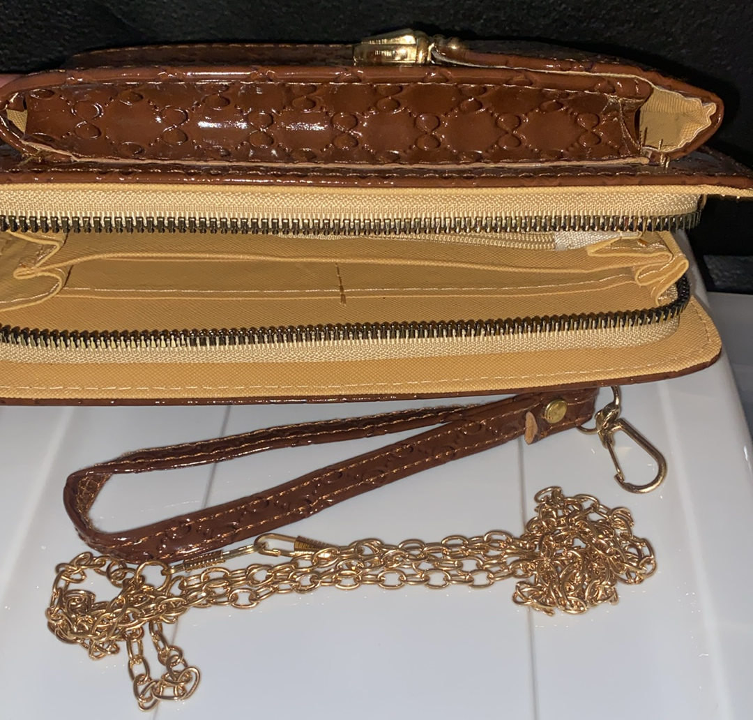 Dark Brown Crossbody Cell Phone Purse