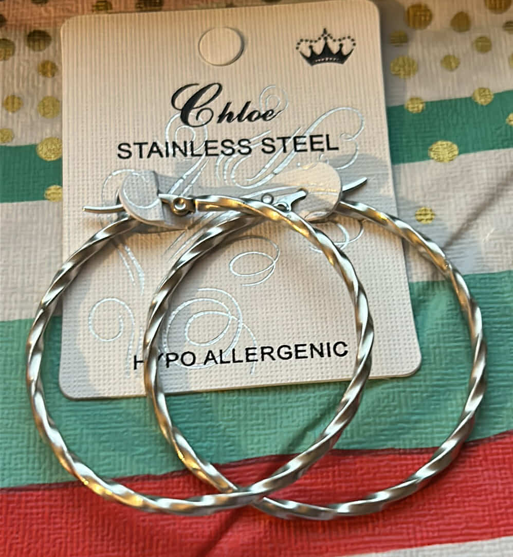 Silver Big Hoop Hypo Allergenic