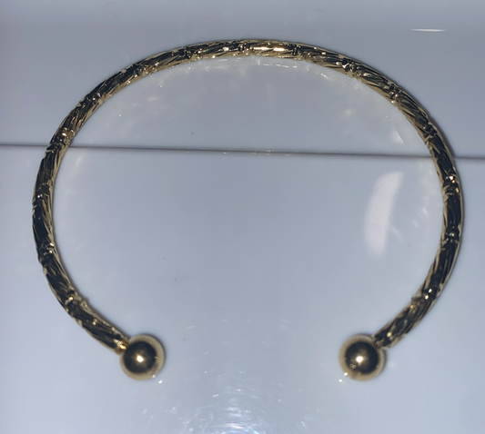 Gold Cuff Bangle Bracelet