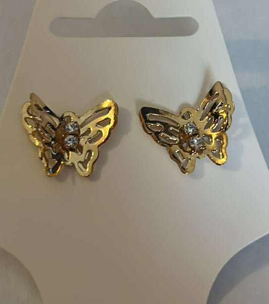 Gold Butterfly Earring