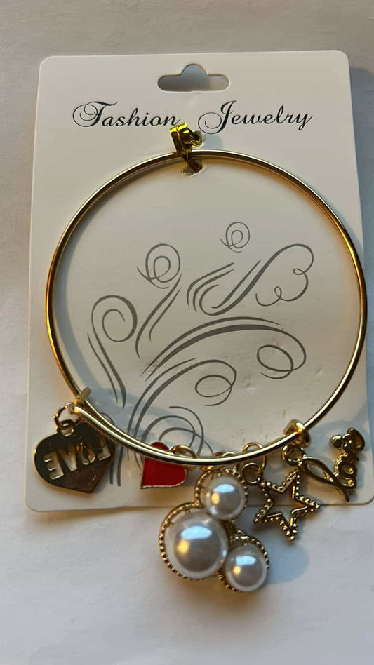 Gold Bangle Slider Charm
