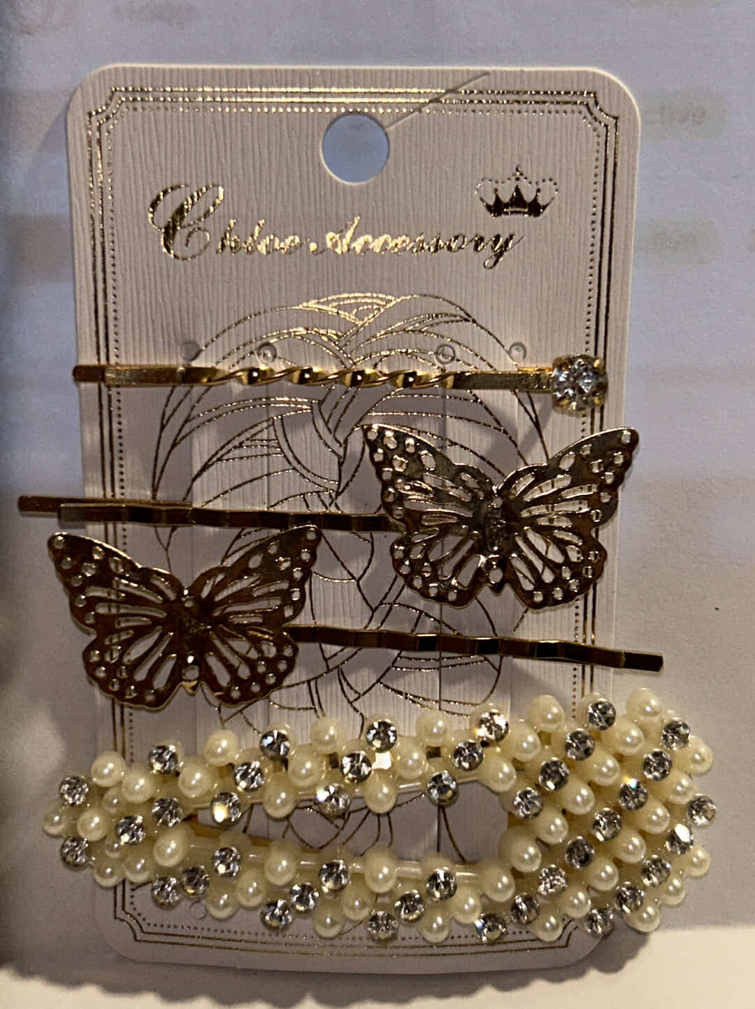 Gold Hair Clip Set