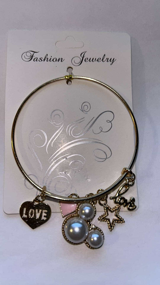 Gold Bangle Slider Charm