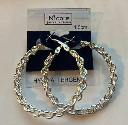 Silver Earring Hypo Allergenic